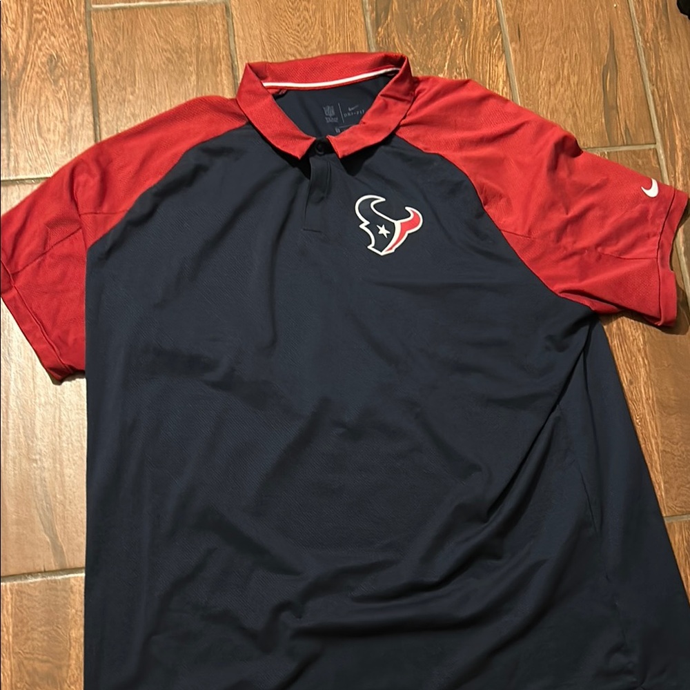 Nike Red and Blue Casual Button Down Shirt